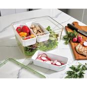 Fresh Large Tall Produce Storage Bin with 3 Movable Dividers