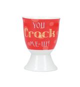 Porcelain 'You crack me up' Egg Cup image