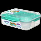 1.65L Bento Lunch To Go &amp; Yogurt Pot-Teal