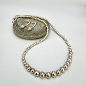 Handcrafted  “Silver Strands” necklace  image