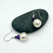 “Swirling wind”  earrings with amethyst  image