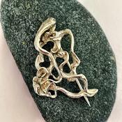 “The Serpent” Handmade Silver Brooch. image