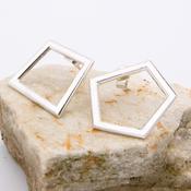 “Opposition” Silver Stud Earrings image