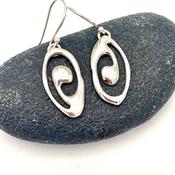 “Wave 3”  Handmade Silver Earrings image