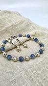 Handmade Silver and Kyanite “strings” Bracelet  image