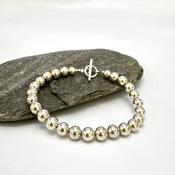Handmade Silver “Strands B1” Bead Bracelet  image