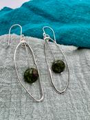 Handmade silver "Quiver" Earrings with Chrysocolla image