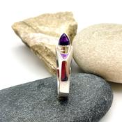 “Stature” Silver Ring with Amethyst image