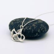 “Swirl” Handmade Irish Silver Pendant. image