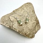 Handmade Frosted Aventurine “Catena” Earrings. image