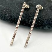 Handmade Sterling Silver “Dash 3” Earrings image