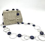 Handmade Silver Chain “Eclipse with Lapis Lazuli” image