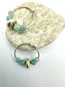 “Striata” silver earrings with Apatite. image