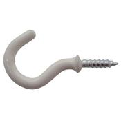 Centurion 25mm White PVC Shouldered Cup Hooks (Pack of 5)