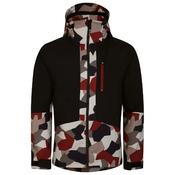 Dare2B Mens Edge Ski Jacket - Black/Clay Geo Camo: XL image