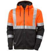 Helly Hansen Workwear Mens Addvis Zip Hoodie Class 1 - Orange/Ebony: 2XL image