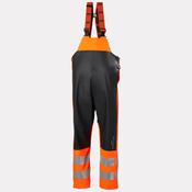 Helly Hansen Workwear Mens Alna 2.0 Hi Vis Rain Bib Trousers - Orange/Ebony: M