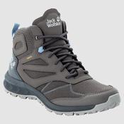 Jack Wolfskin Womens Woodland Texapore Mid Boot - Grey/Light Blue : EU 37.5 | UK 4.5 image