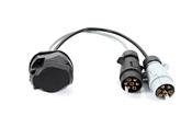 Leisurewize Twin Electric (12N/12S) Car to Caravan Adaptors 7pin to 13pin