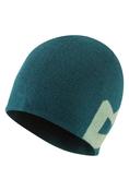 Mountain Equipment Womens Branded Knitted Beanie - Deep Teal/Lichen image