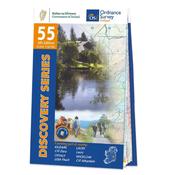 OSI Discovery Series 55 Laminated Map of Kildare, Laois, Offaly and Wicklow
