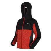 Regatta Kids Dissolver IV Fleece Jacket - CajunOra/Blk: 7-8 image