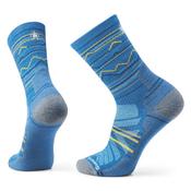 Smartwool Mens Hike Light Cushion Mountain Range Crew Socks - Laguna Blue: L (42 - 45 EU)