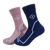 Trutrek Merino Hiker Twin Pack Light Weight Socks - Garda Navy &amp; Slate Combo: Medium - EU 39-42 / UK 6-8 image