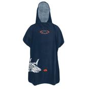 TWF Kids Changing Towel Robe - Navy Shark Long image