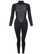 Typhoon Womens Storm5 5/4 Back Entry Full Wetsuit - Black: 6 US / 8 UK image
