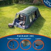 Vango Sherwood Air 400XL Tent Package inc Tempest Pump, Carpet &amp; Groundsheet image