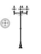 Outdoor Cast Iron 4 x Multi-Head  Lamppost Light   Shannon G image