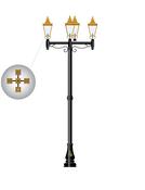 5 x Multi-Head Copper Cast Iron Light   Copper H image
