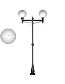 Outdoor Cast Iron 2 x Multi-Head Globe Cast Iron Light   GlobeE image