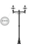 Outdoor Cast Iron 2 x Multi-Head  Lamppost Light   Shannon E image