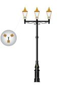 3 x Multi-Head Copper Cast Iron Light Copper B image