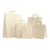 12" White Flat Handle Paper Carrier Bags  boxes 500