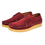M387 Padmore &amp;amp; Barnes Willow - Maroon Suede Rainbow Stitch