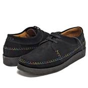 M387 Padmore &amp;amp; Barnes Willow - Black Suede Rainbow Stitch