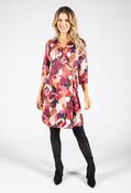 Zapara Wrap Style Ring Detail Dress in Pink | Pamela Scott, Pink / 10 image