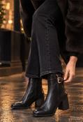 High Buckle Ankle Boot, Black / 36