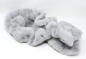 PS Accessories Faux Fur Gathered Look Scarf in Soft Grey | Pamela Scott, Grey / Free Size image