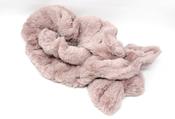 PS Accessories Faux Fur Gathered Look Scarf in Soft Grey | Pamela Scott, Pink / Free Size image