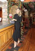 The Trend Room High Neck Fitted Dress | Pamela Scott, Black / 10 image