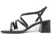 The Shoe Room Swirl Strap Heel in Black | Pamela Scott, Black / 36 image
