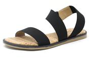NR Rapisardi Elasticated Strap Sandal in Black | Pamela Scott, Black / 36 image