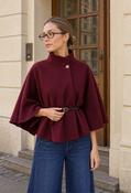 Belted Cape, Wine / F/S