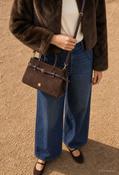 Front Buckle Baguette Bag, Brown / F/S image