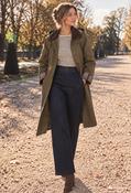Corduroy Collar Coat, Khaki / S image