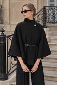 Belted Cape, Black / F/S
